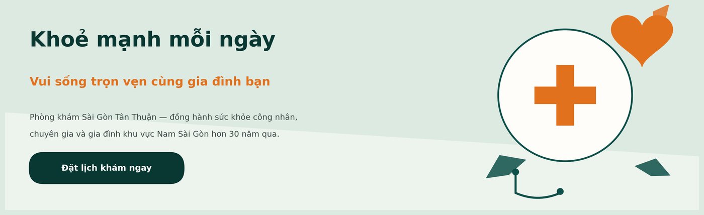 Khoẻ mạnh mỗi ngày - Vui sống trọn vẹn cùng gia đình bạn - Phòng khám Sài Gòn Tân Thuận